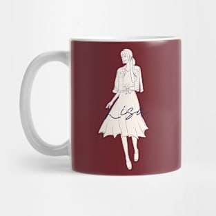 Lineart smile woman Mug